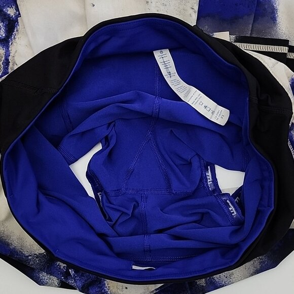 Lululemon Run Pace Setter Skort Milky Way Multi Print Black Pigment Size 8 Reg - Picture 13 of 16